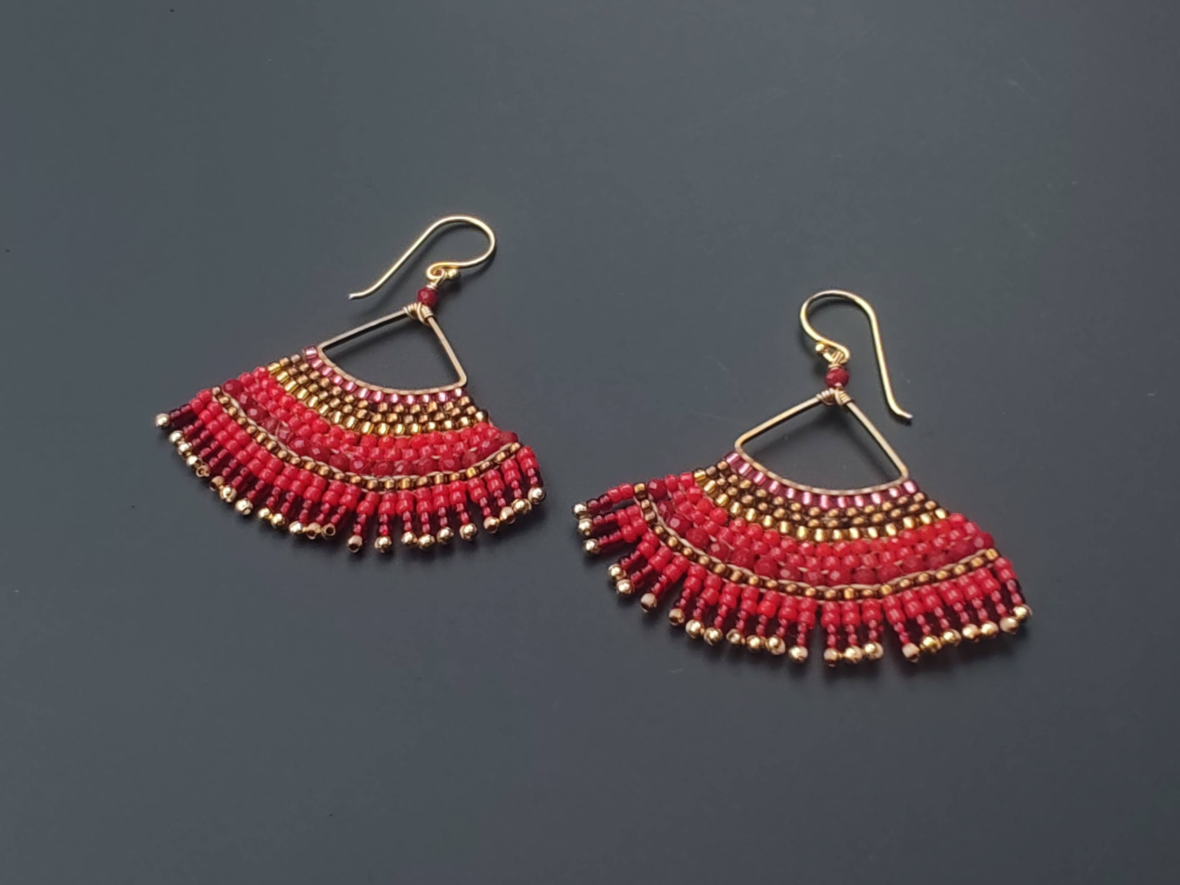 Boucles d'oreille Eventail