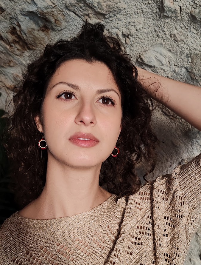 Boucles d'oreilles Créoles en perle de verre