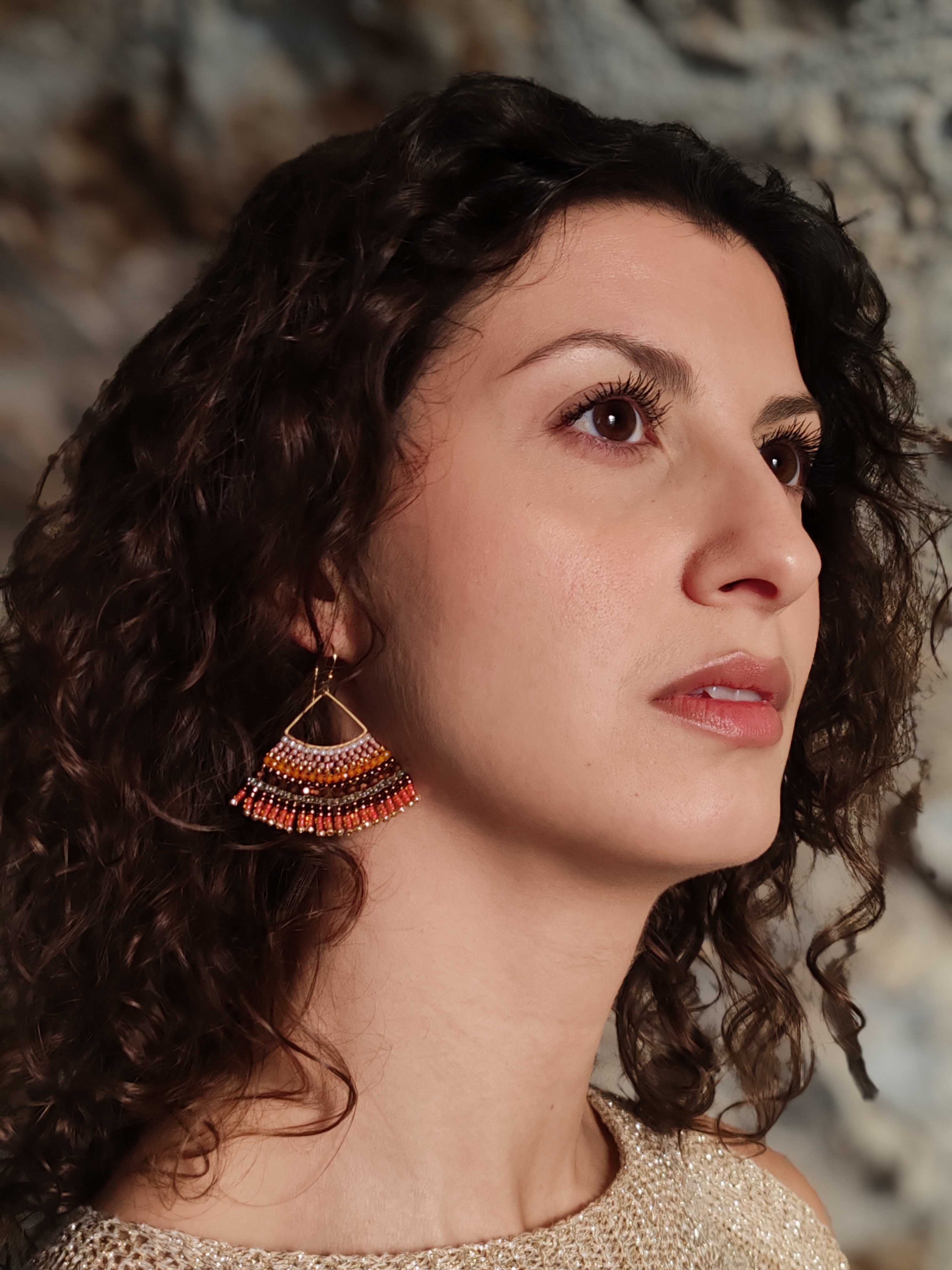 Boucles d'oreille Eventail