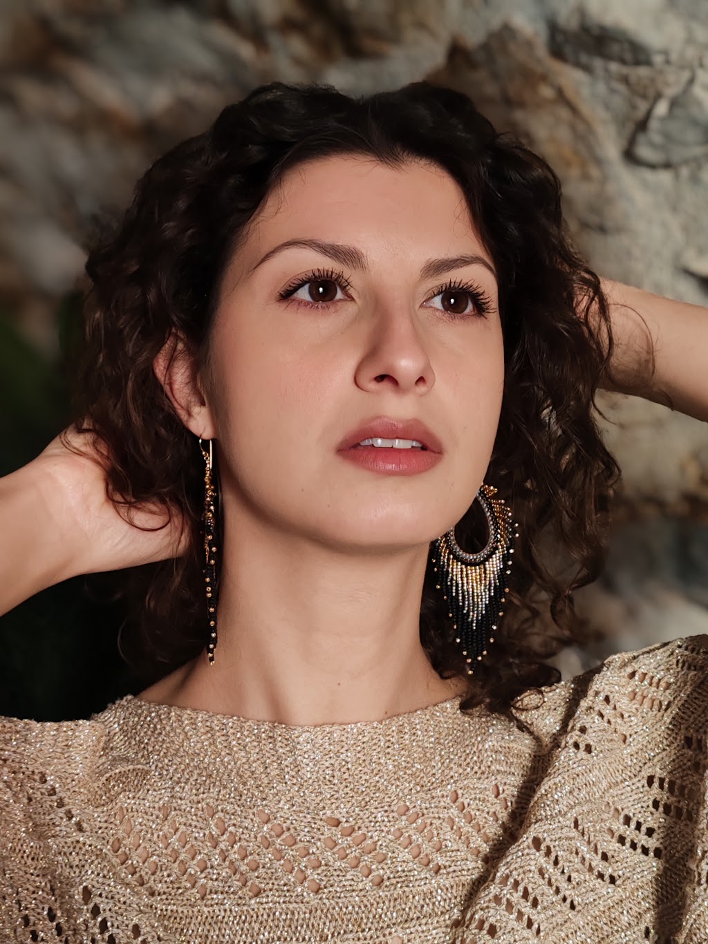 Boucles d'oreilles Bohème Paon 