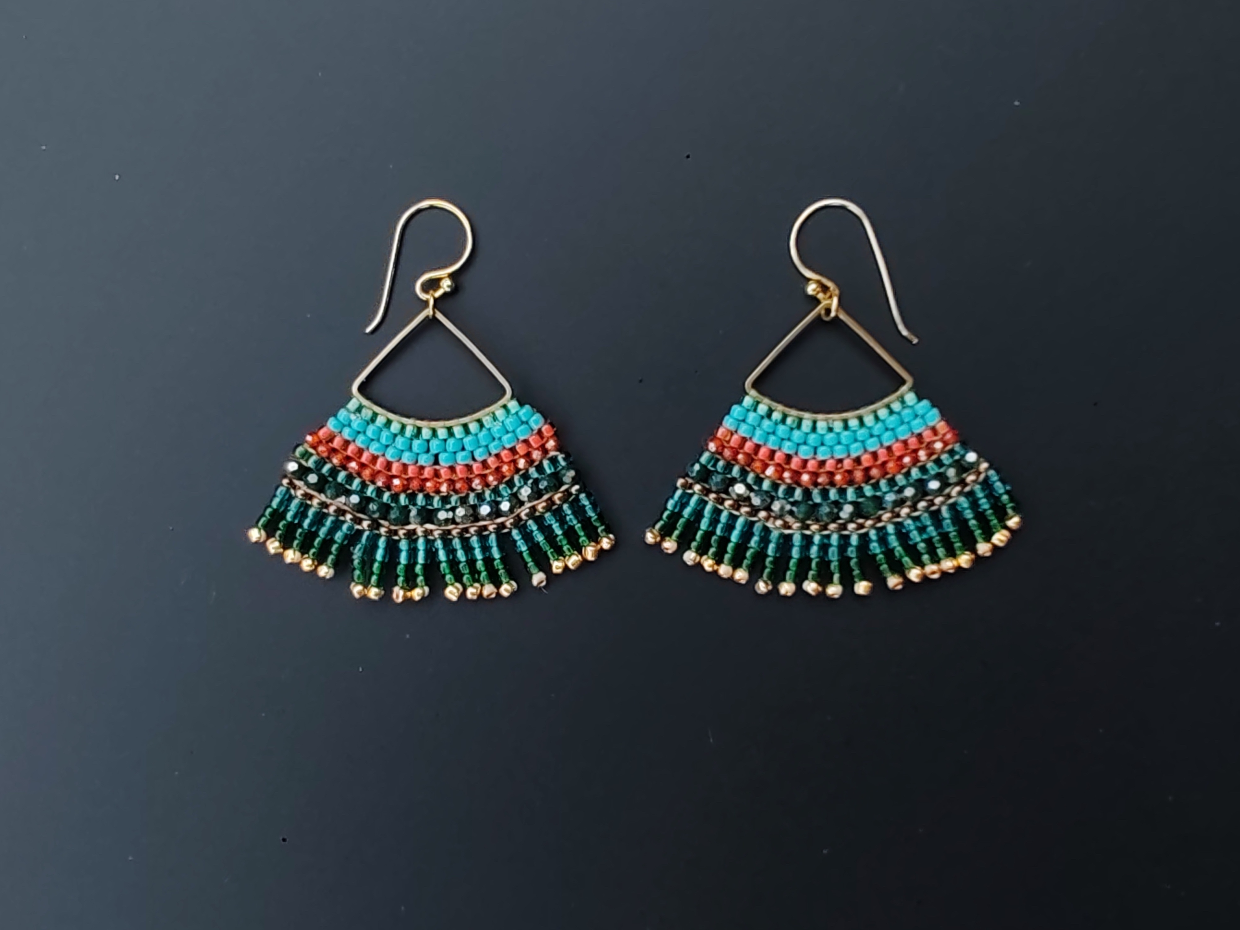 Boucles d'oreille Eventail