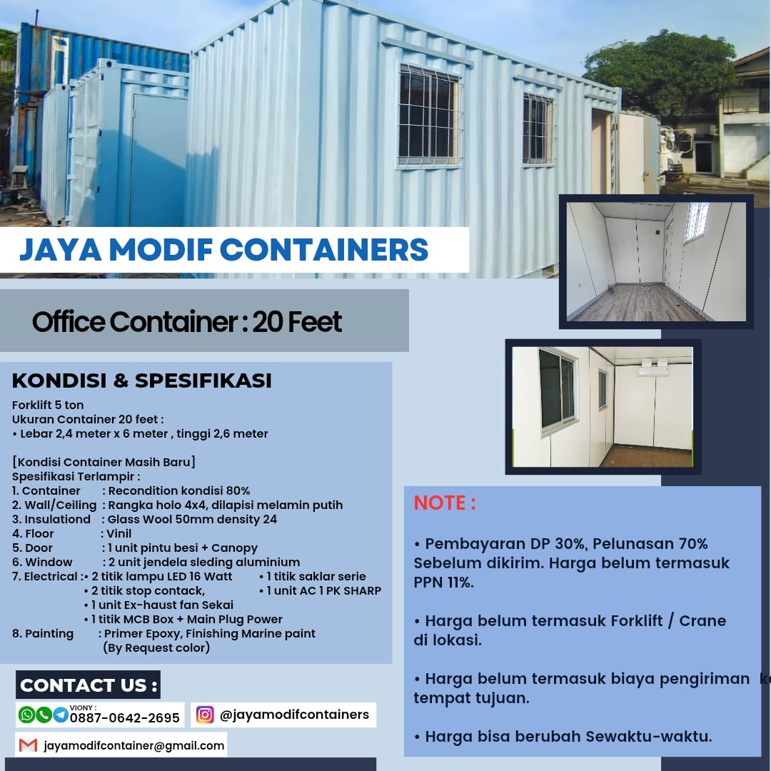 Container Office 20Feet 44jt