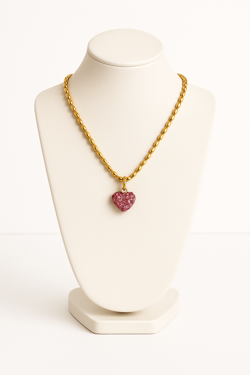 Colar em aço com Pingente de Coração