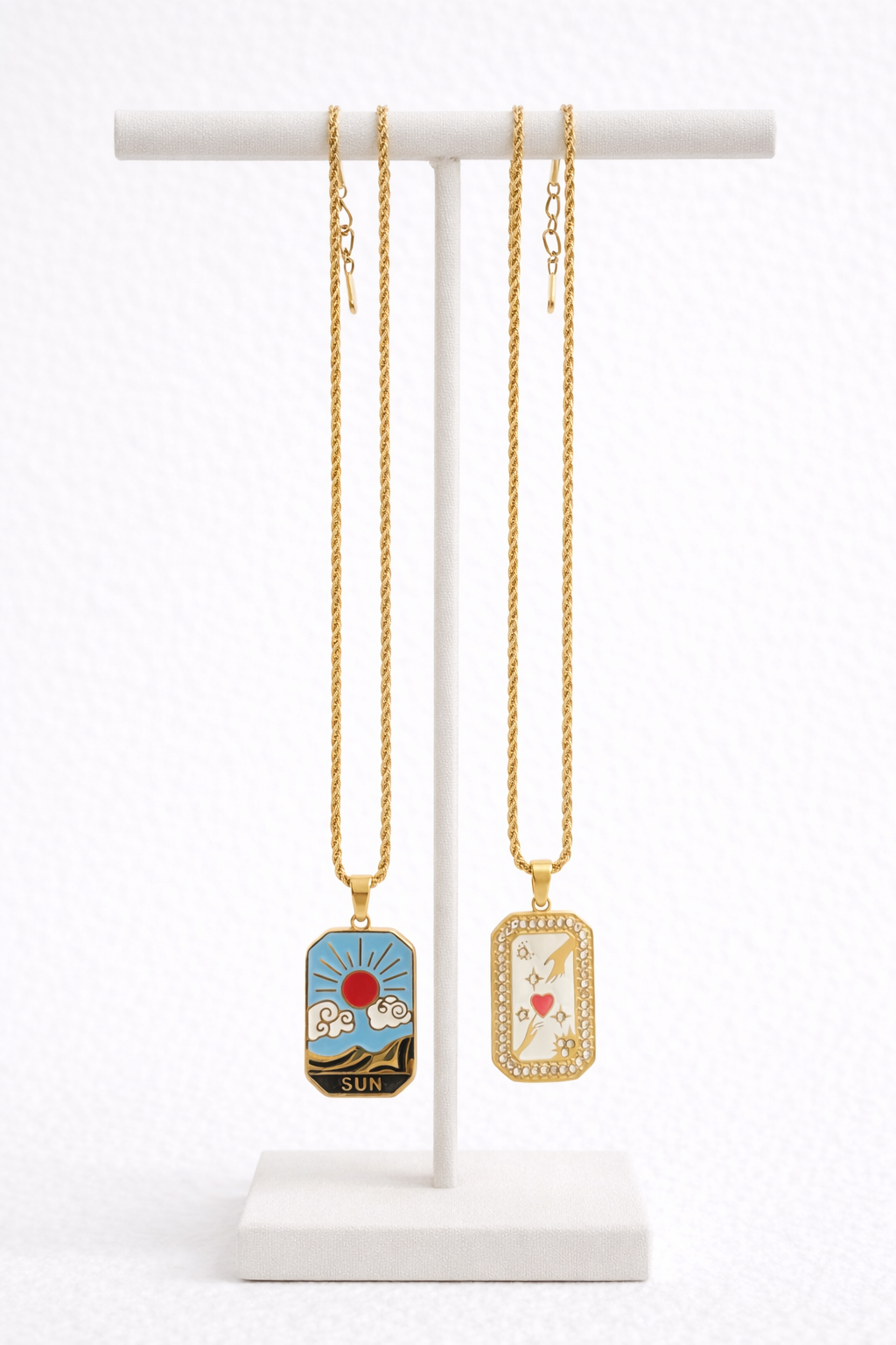 Colar de aço Medalha Sol