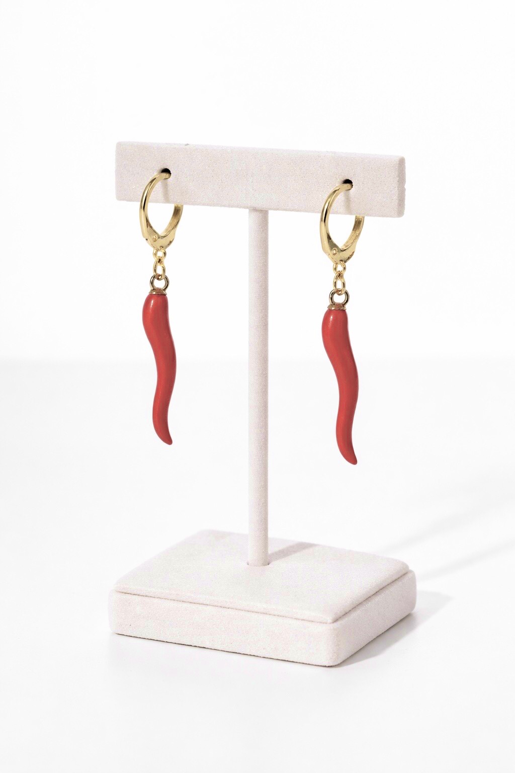 Brincos de aço Pimenta Vermelha