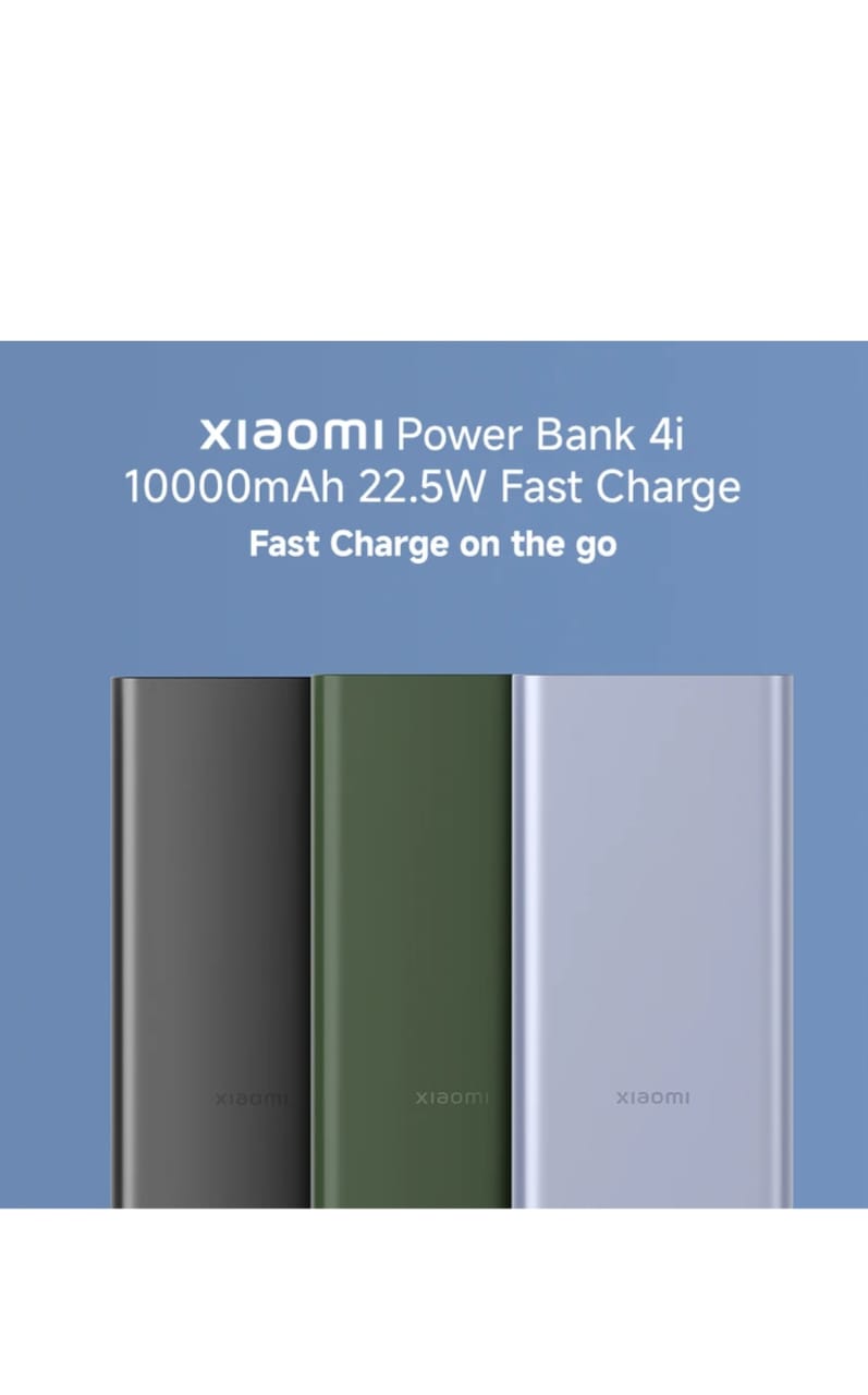 Mi 10000 mAh 22.5 W Power Bank  (Olive Green, Lithium-ion, Power Delivery 3.0 for Mobile, Earbuds, Speaker, Smartwatch, Trimmer, Table