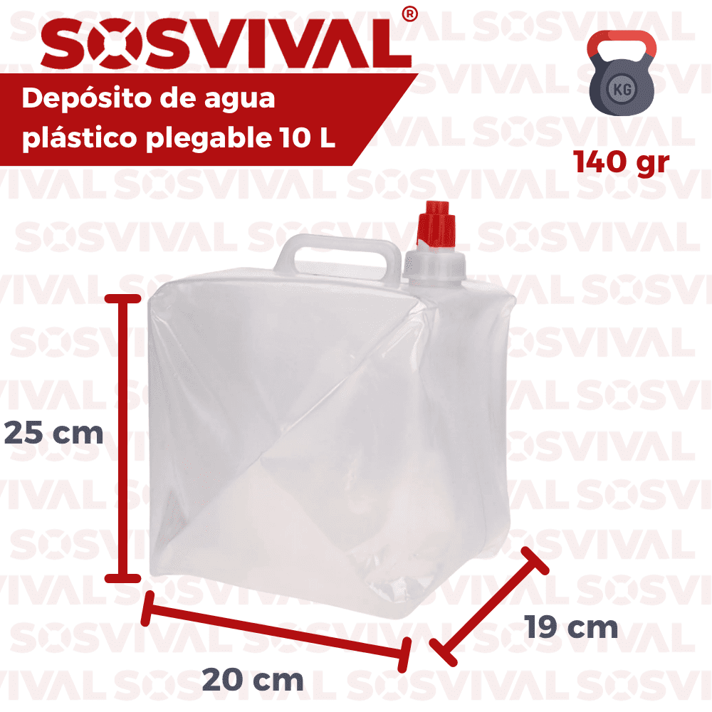 Depósito de Agua de Plástico Plegable 10 L