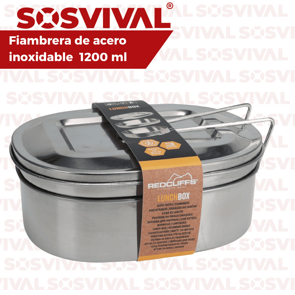 Fiambrera de Acero Inoxidable 1200 ml