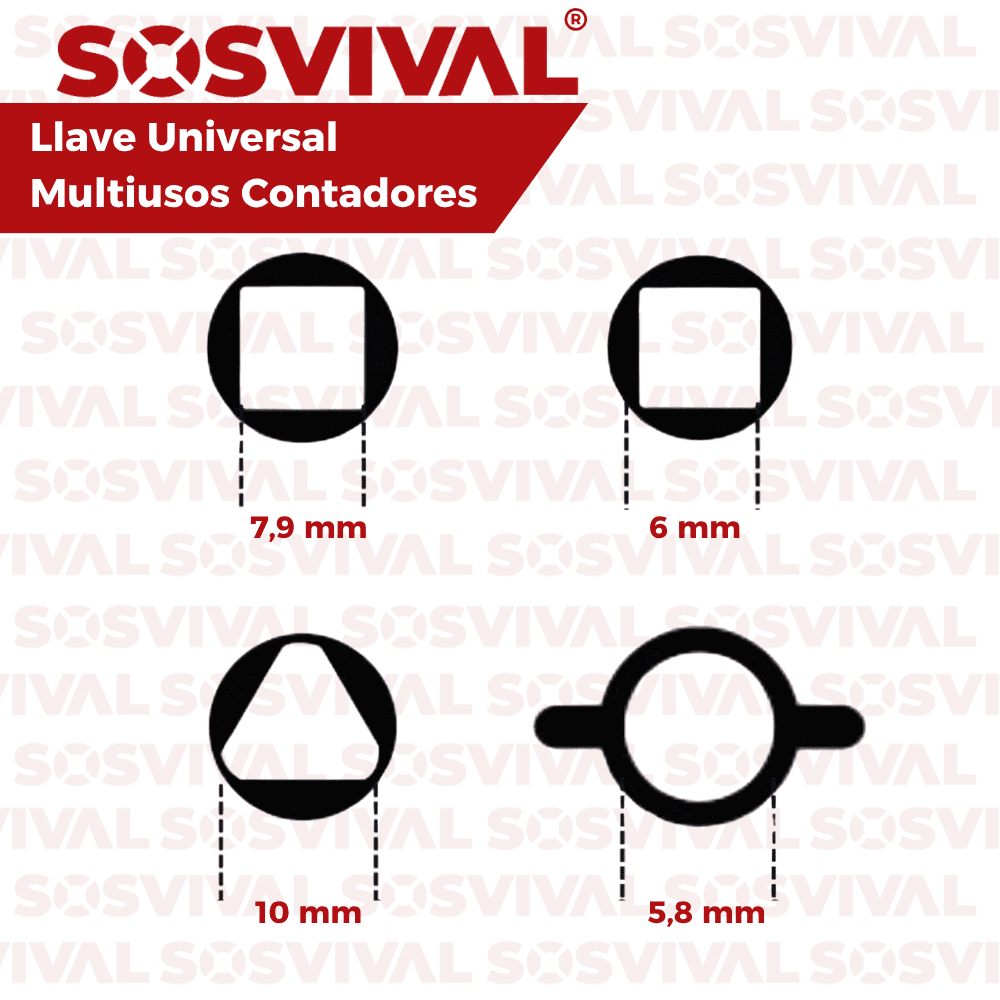 Llave Universal Multiusos Contadores