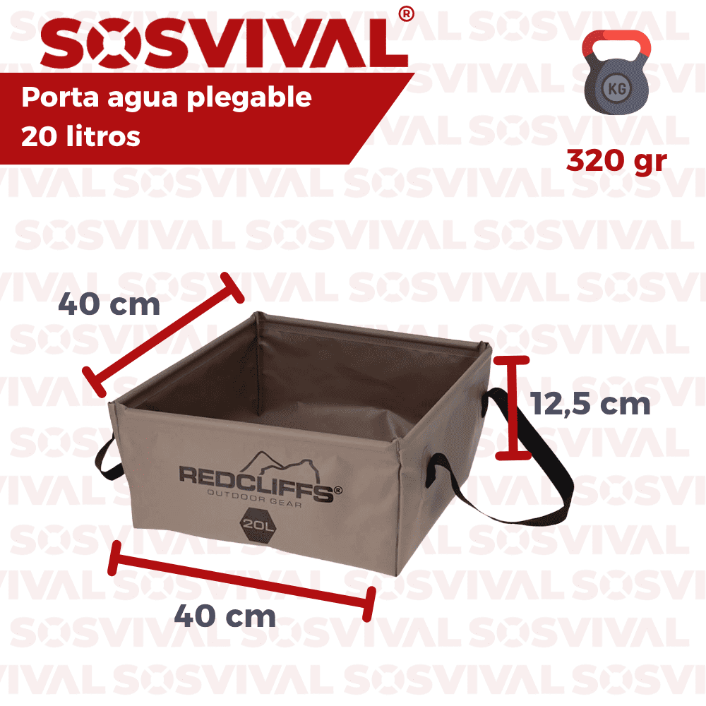 Porta Agua Plegable 20 L