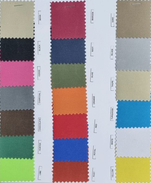 test Colored Fabric Swatches