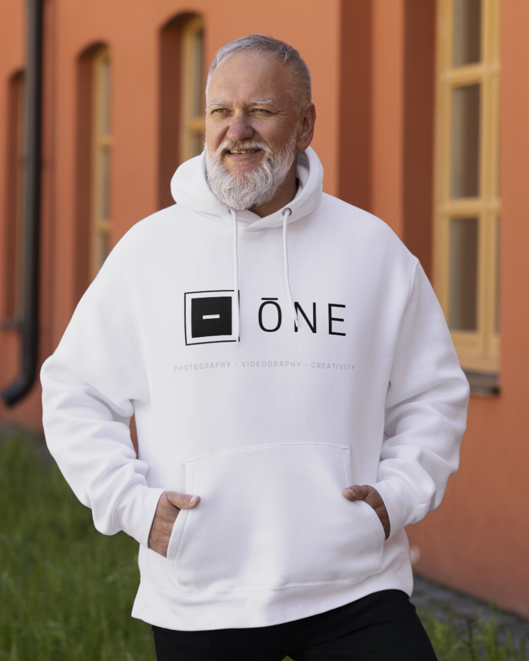 ŌNE Logo White Hoodie