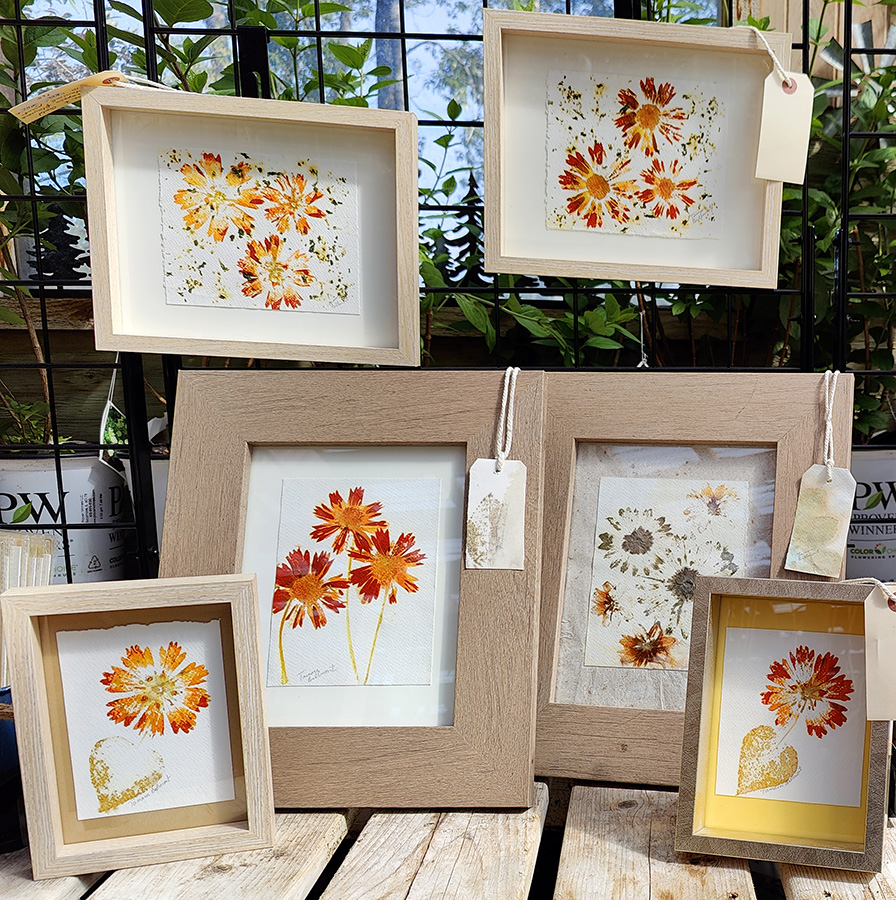 Handcrafted Eco-printed Framed Art Work