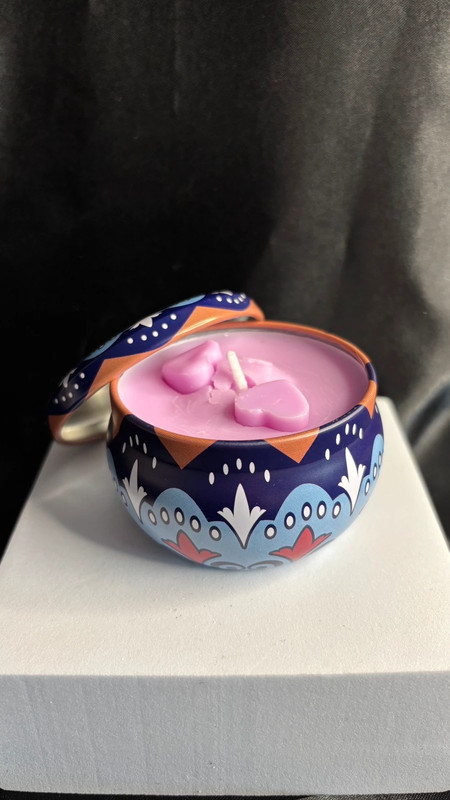 🍓 Bougie Fraise – Boîte en métal refermable