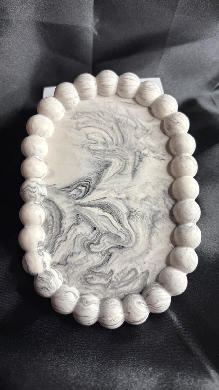 🖤 Vide-poche en Jesmonite effet marbré