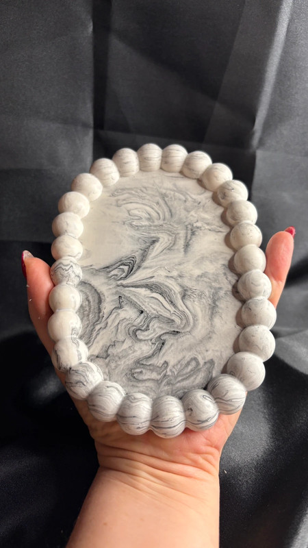 🖤 Vide-poche en Jesmonite effet marbré