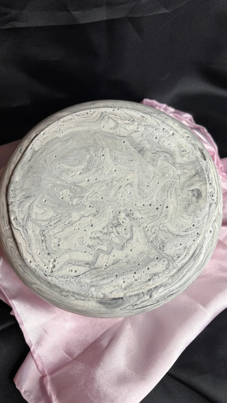 🖤 Coupelle en Jesmonite – Effet marbré noir & blanc