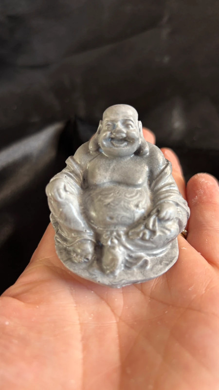 🧘‍♂️ Bouddha en jesmonite – Gris