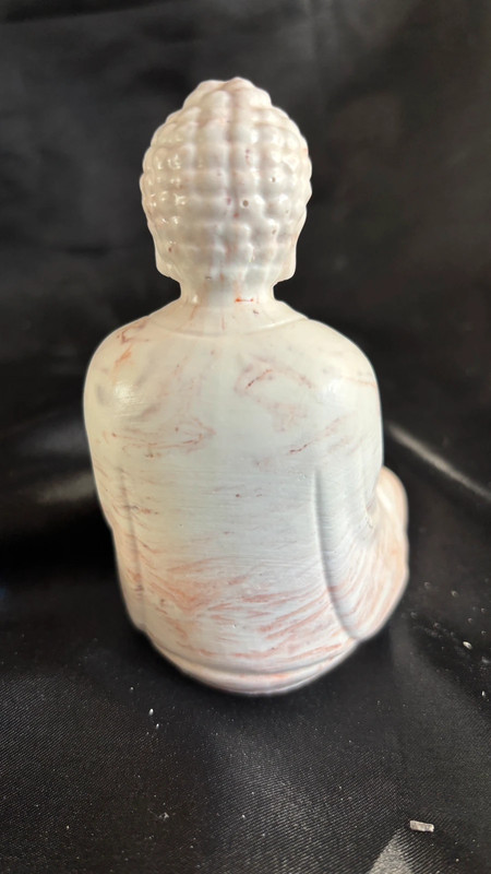 🧘‍♂️ Bouddha en jesmonite – Beige clair marbré