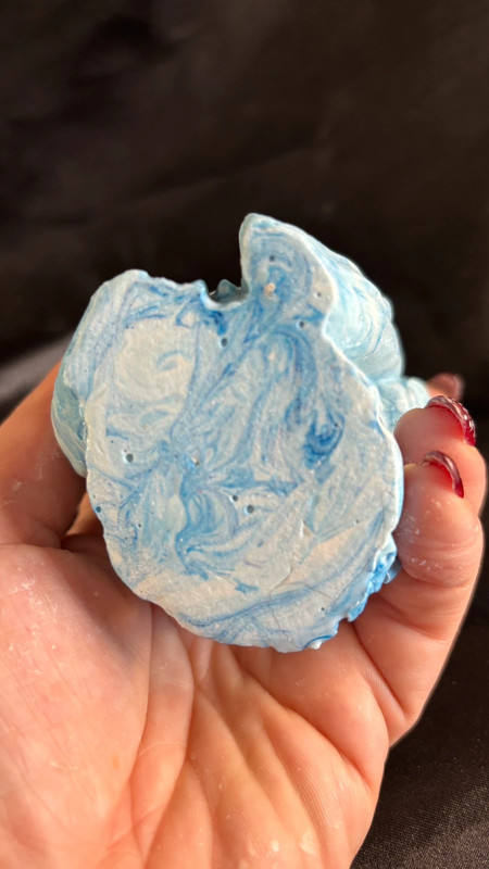 💙 Mère et Enfant – Sculpture en Jesmonite (bleu marbré)