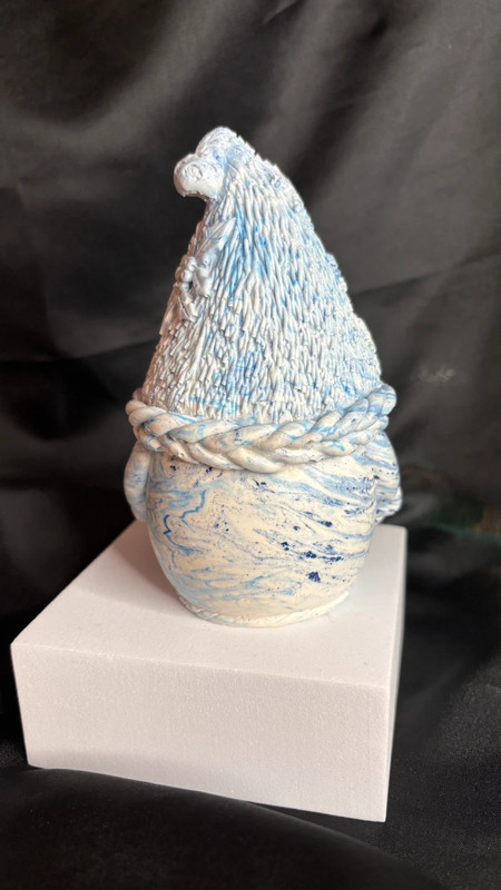 🧊 Gnome d’hiver en jesmonite – Fait main