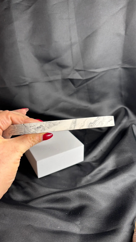 🖤 Vide-poche en jesmonite – Effet marbré noir & blanc