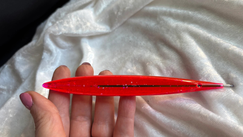 Stylo à bille bleu en résine époxy – Fait main