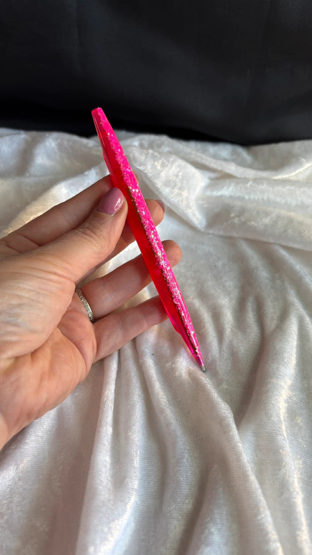 Stylo à bille bleu en résine époxy – Fait main