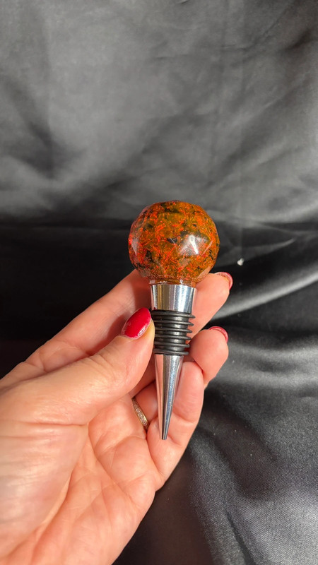 🧡 Bouchon de bouteille en résine époxy – Fait main