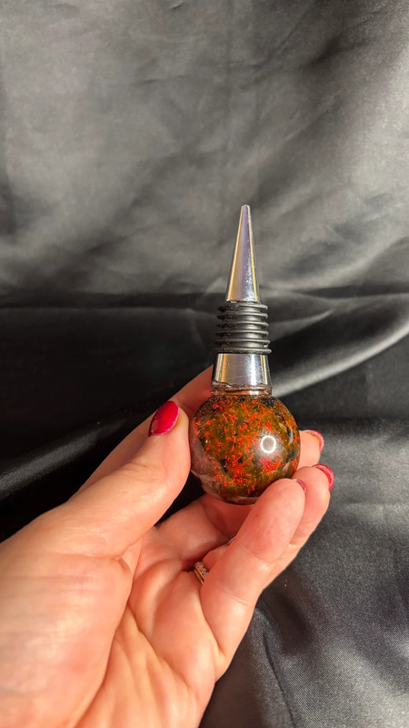 🧡 Bouchon de bouteille en résine époxy – Fait main