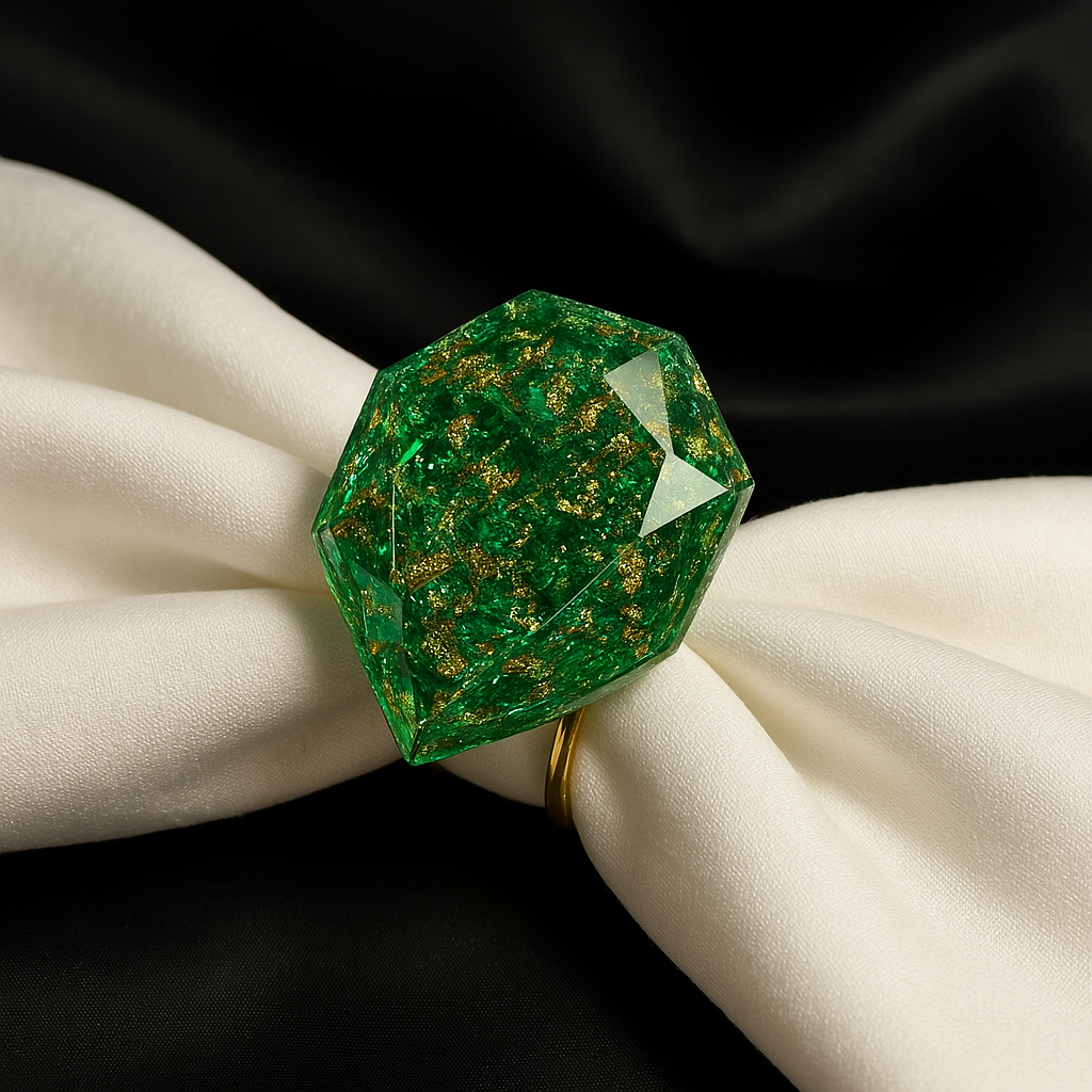 🟩 Rond de serviette en résine époxy – Fait main