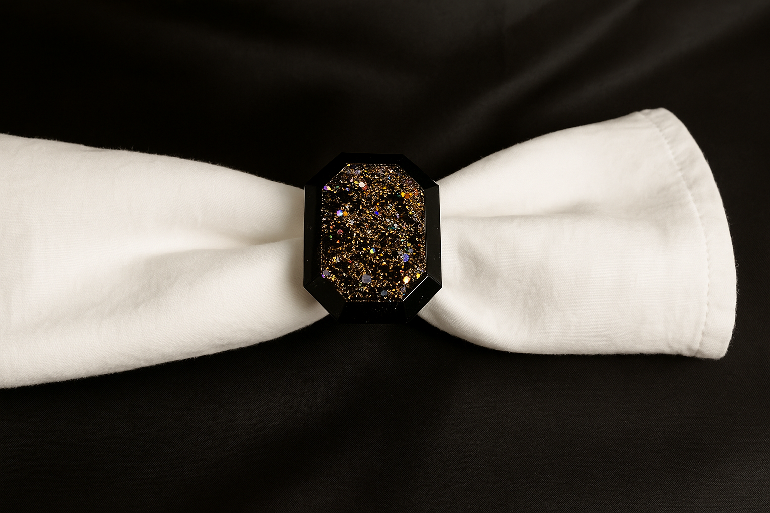 ⬛️ Rond de serviette en résine époxy – Fait main