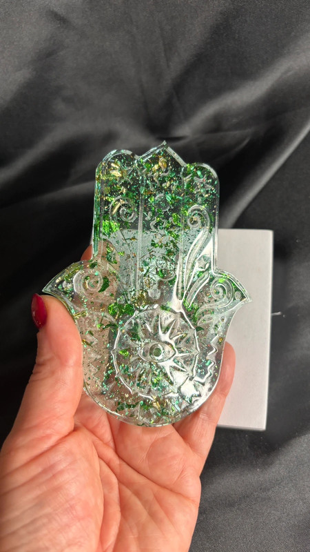 Porte-encens Main de Fatma en résine époxy – Fait main