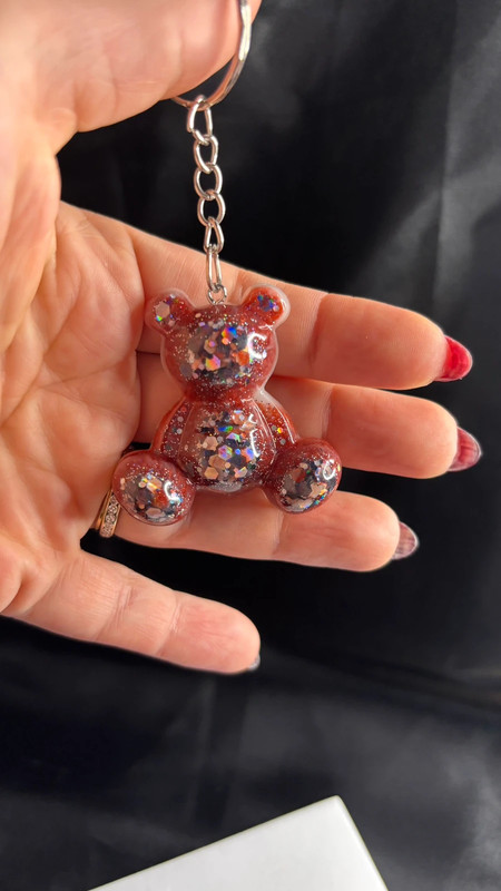 🧸 Ourson en Résine Époxy – Fait Main