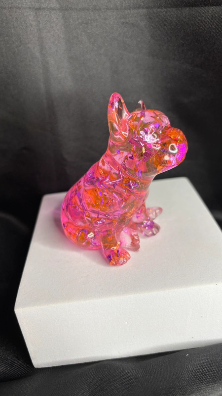 Chien en résine époxy – Fait main