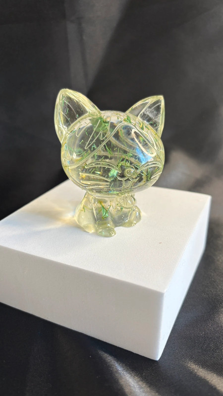 Chat en résine époxy – Fait main