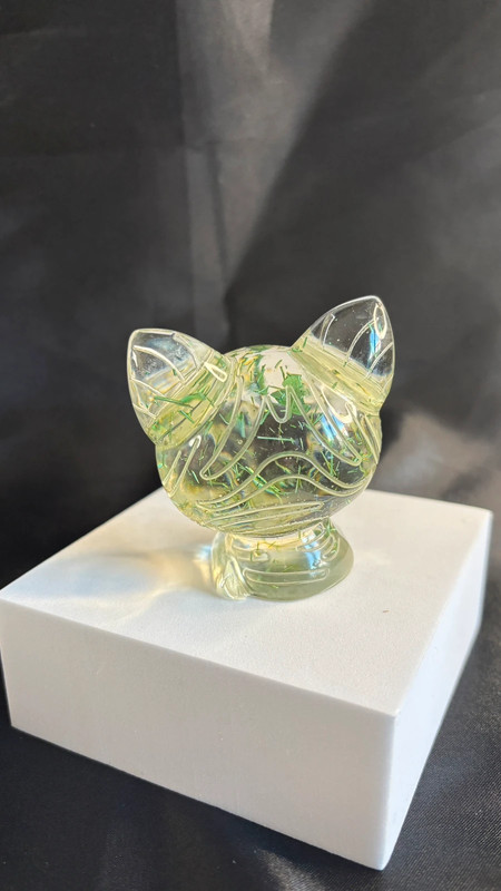 Chat en résine époxy – Fait main