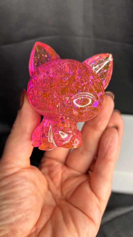 Chat en résine époxy – Fait main