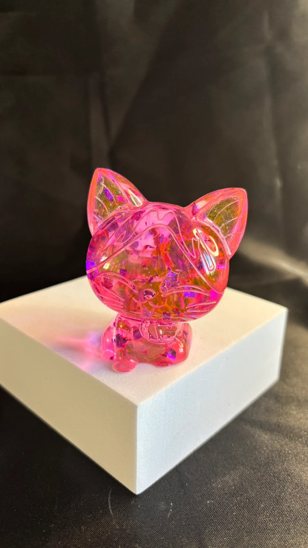 Chat en résine époxy – Fait main