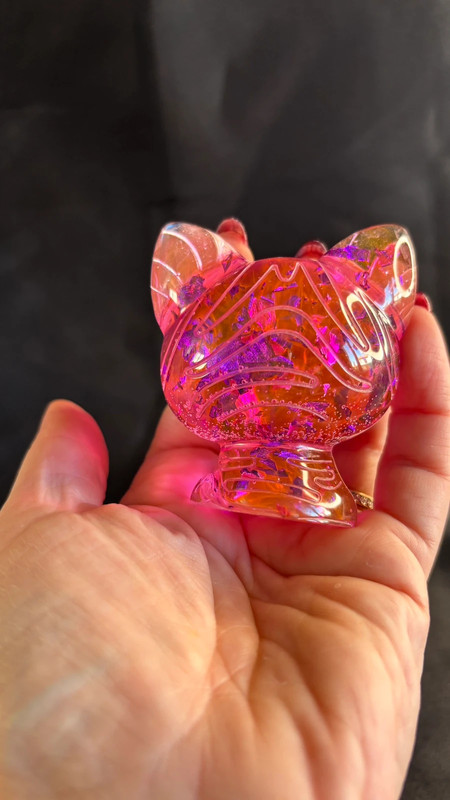 Chat en résine époxy – Fait main