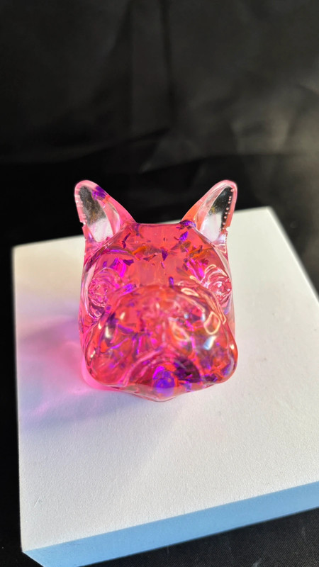 Tête de Chien en résine époxy – Fait main