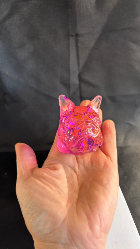 Tête de Chien en résine époxy – Fait main