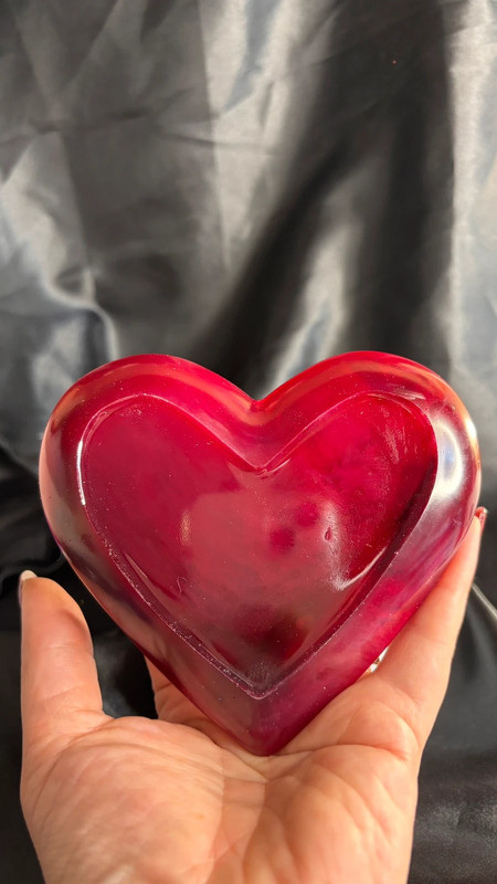 💖 Vide-Poche Cœur en Résine Époxy – Fait Main