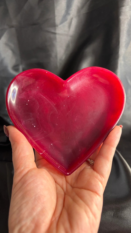 💖 Vide-Poche Cœur en Résine Époxy – Fait Main
