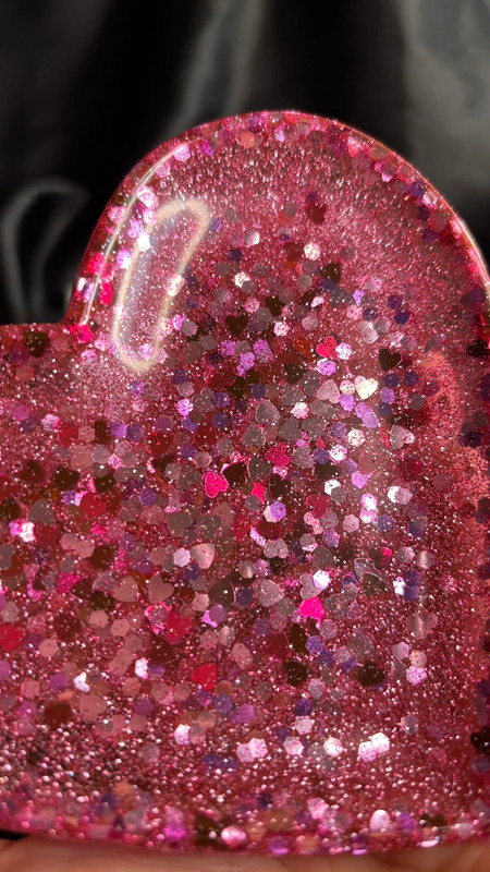 💖 Vide-Poche Cœur en Résine Époxy – Fait Main