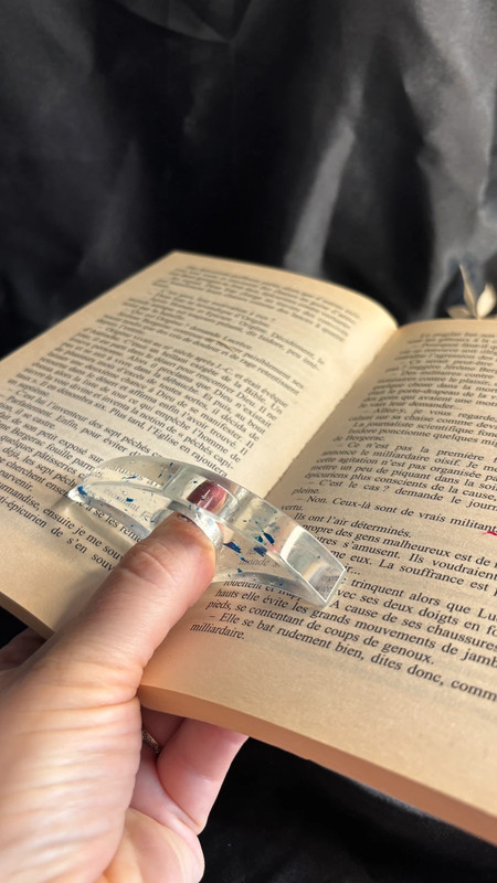📖 Bague de Lecture en Résine Époxy – Fait Main