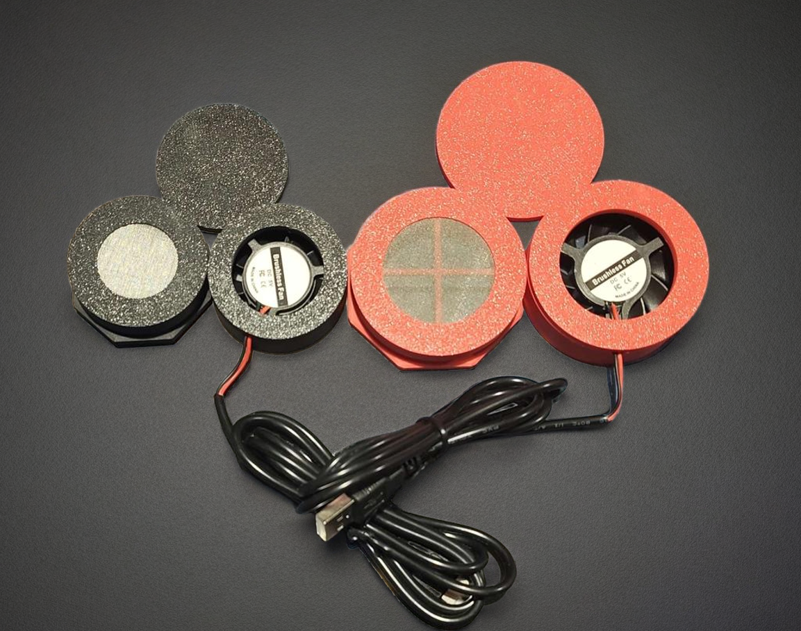 Magnetic vent and Fan feeding port system