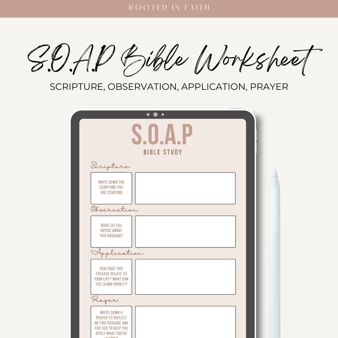 S.O.A.P. Bible Study Digital Worksheet