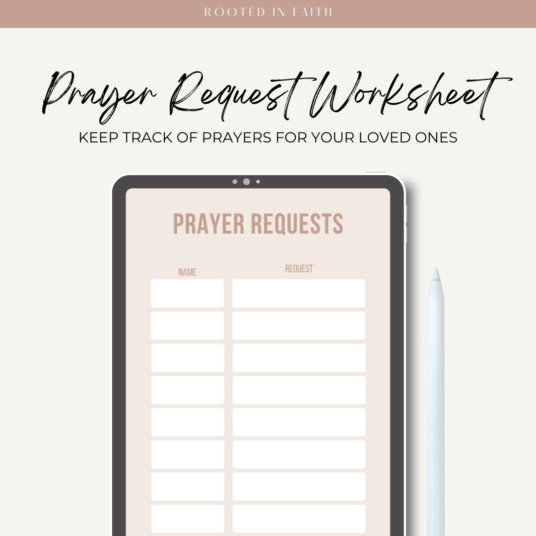 Prayer Requests Digital Worksheet
