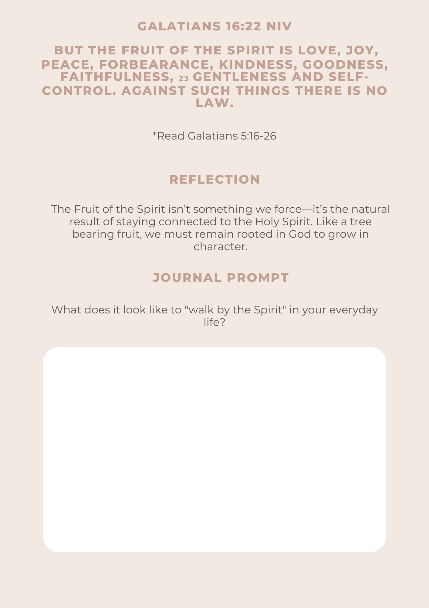 The Fruit of The Spirit: A 7-Day Deep Dive into Galatians 5:22-23